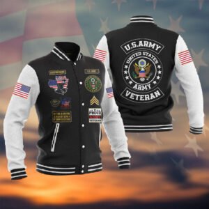 Customized US Army Veteran Jacket #P8286 ? Baseball Jacket - bazzada Store