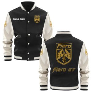 Pontiac Fiero Varsity Jacket, Baseball Jacket, Letterman Jacket Customize Name,Customize Logo Car Or Motorcycle Model - bazzada Store