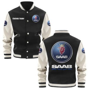 Saab Varsity Jacket, Baseball Jacket, Letterman Jacket Customize Name,Customize Logo Car Or Motorcycle Model - bazzada Store