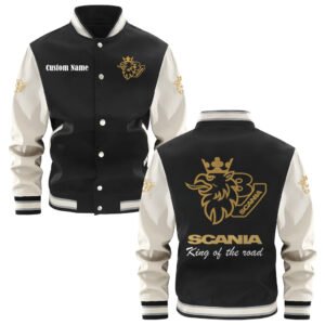 Scania V8 Varsity Jacket, Baseball Jacket, Letterman Jacket Customize Name,Customize Logo Car Or Motorcycle Model - bazzada Store