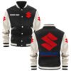 Suzuki Varsity Jacket, Baseball Jacket, Letterman Jacket Customize Name,Customize Logo Car Or Motorcycle Model - bazzada Store
