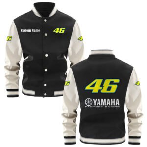 Valentino Rossi 46 Varsity Jacket, Baseball Jacket, Letterman Jacket Customize Name,Customize Logo Car Or Motorcycle Model - bazzada Store