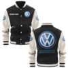 Volkswagen Varsity Jacket, Baseball Jacket, Letterman Jacket Customize Name,Customize Logo Car Or Motorcycle Model - bazzada Store