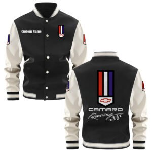 Camaro Racing Varsity Jacket, Baseball Jacket, Letterman Jacket Customize Name,Customize Logo Car Or Motorcycle Model - bazzada Store