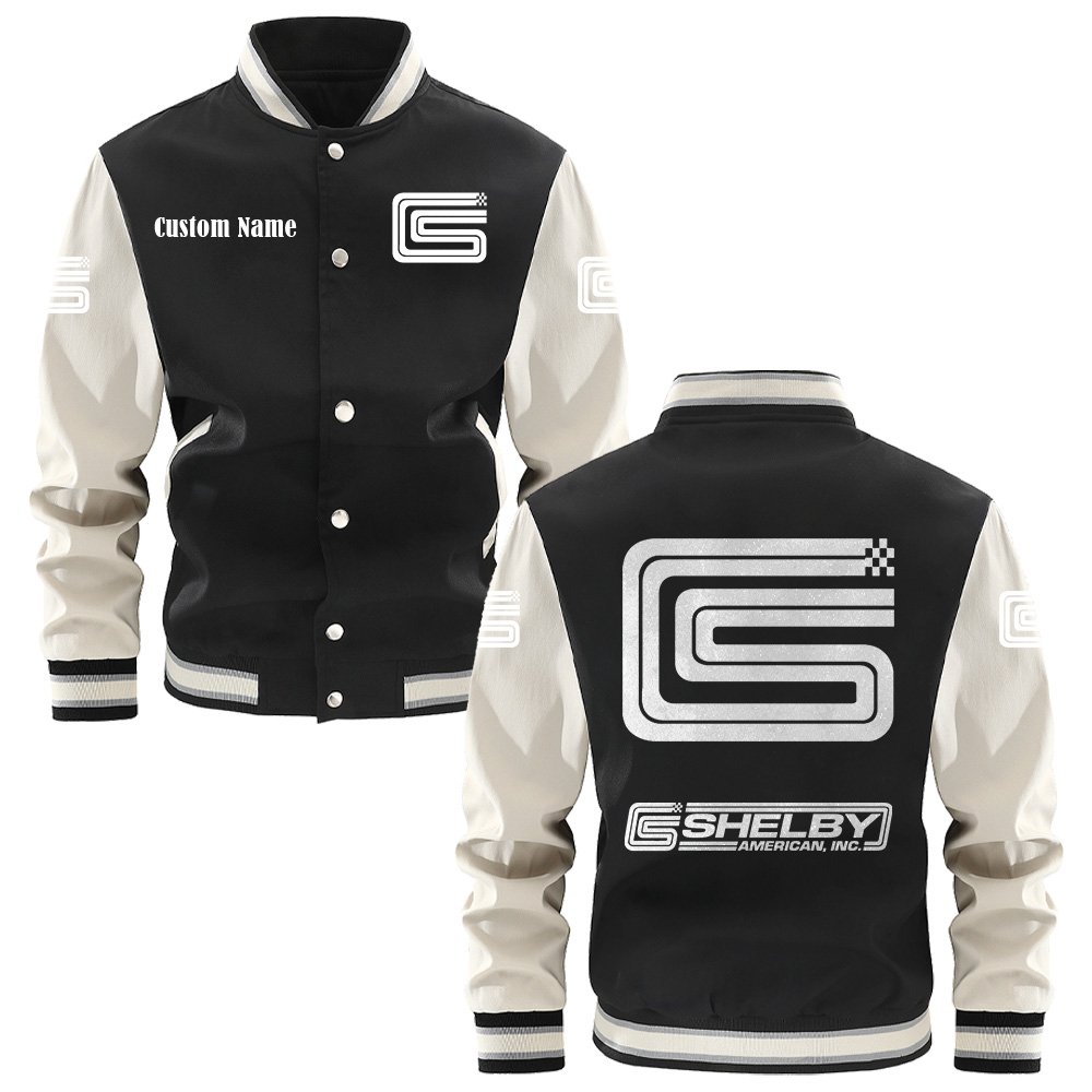 Carroll Shelby Varsity Jacket, Baseball Jacket, Letterman Jacket Customize Name,Customize Logo Car Or Motorcycle Model - bazzada Store