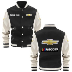 Chevy Nascar Varsity Jacket, Baseball Jacket, Letterman Jacket Customize Name,Customize Logo Car Or Motorcycle Model - bazzada Store
