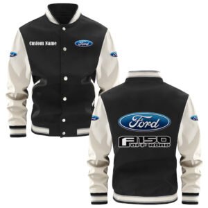 Ford F150 Varsity Jacket, Baseball Jacket, Letterman Jacket Customize Name,Customize Logo Car Or Motorcycle Model - bazzada Store