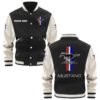 Ford Mustang Varsity Jacket, Baseball Jacket, Letterman Jacket Customize Name,Customize Logo Car Or Motorcycle Model - bazzada Store