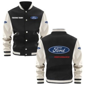 Ford Performance Varsity Jacket, Baseball Jacket, Letterman Jacket Customize Name,Customize Logo Car Or Motorcycle Model - bazzada Store