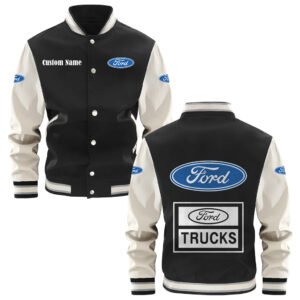 Ford Truck Varsity Jacket, Baseball Jacket, Letterman Jacket Customize Name,Customize Logo Car Or Motorcycle Model - bazzada Store