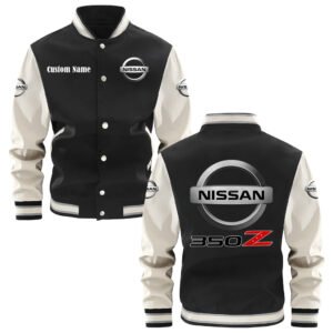 Nissan 350Z Varsity Jacket, Baseball Jacket, Letterman Jacket Customize Name,Customize Logo Car Or Motorcycle Model - bazzada Store