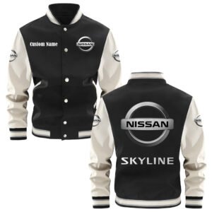 Nissan Skyline Varsity Jacket, Baseball Jacket, Letterman Jacket Customize Name,Customize Logo Car Or Motorcycle Model - bazzada Store