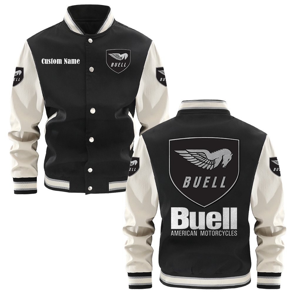 Buell Motorcycles Varsity Jacket, Baseball Jacket, Letterman Jacket Customize Name,Customize Logo Car Or Motorcycle Model - bazzada Store