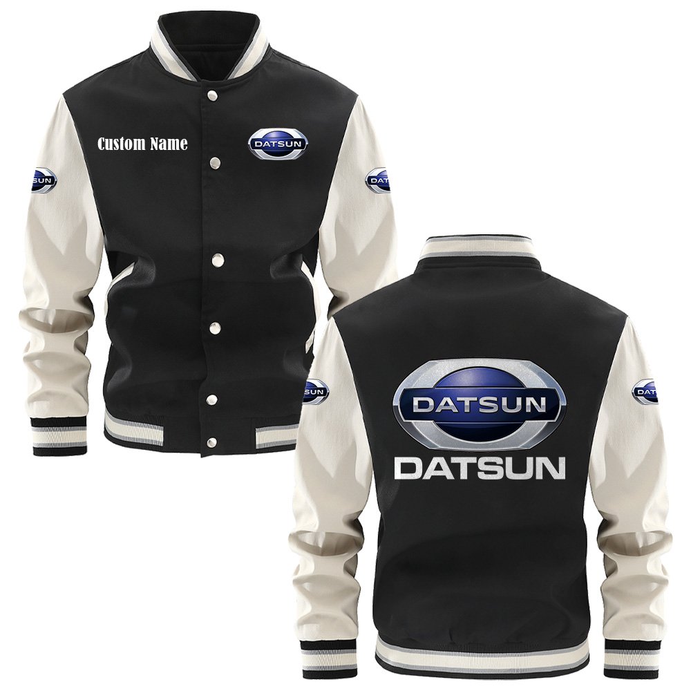 Datsun Varsity Jacket, Baseball Jacket, Letterman Jacket Customize Name,Customize Logo Car Or Motorcycle Model - bazzada Store