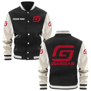Gas Gas Varsity Jacket, Baseball Jacket, Letterman Jacket Customize Name,Customize Logo Car Or Motorcycle Model - bazzada Store