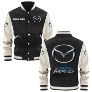 Mazda Mx5 Varsity Jacket, Baseball Jacket, Letterman Jacket Customize Name,Customize Logo Car Or Motorcycle Model - bazzada Store