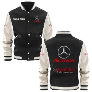 Mercedes Actros Varsity Jacket, Baseball Jacket, Letterman Jacket Customize Name,Customize Logo Car Or Motorcycle Model - bazzada Store