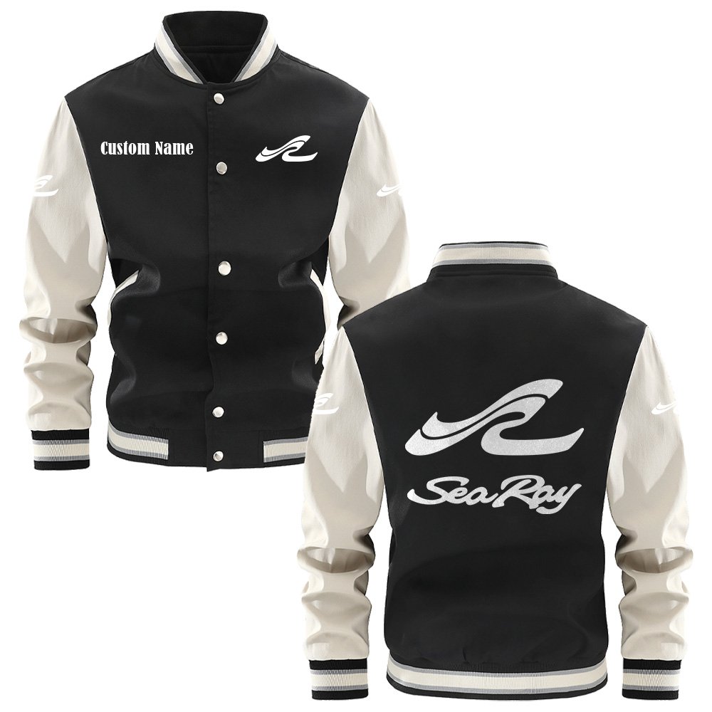 Sea Ray Varsity Jacket, Baseball Jacket, Letterman Jacket Customize Name,Customize Logo Car Or Motorcycle Model - bazzada Store