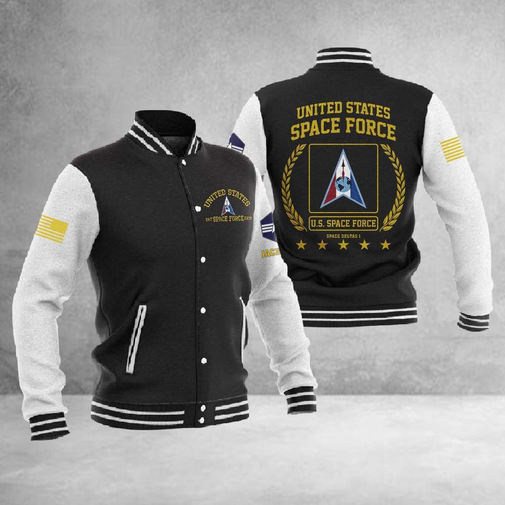 Customized United States Space Force Command #1691 ? Baseball Jacket - bazzada Store
