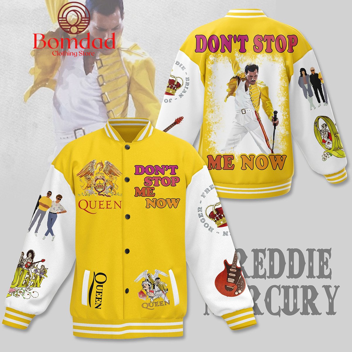 Queen Freddie Mercury Don?t Stop Me Now Baseball Jacket - bazzada Store