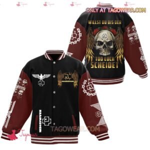 Rammstein Willst Du Bis Der Tod Euch Scheidet Baseball Jacket - bazzada Store