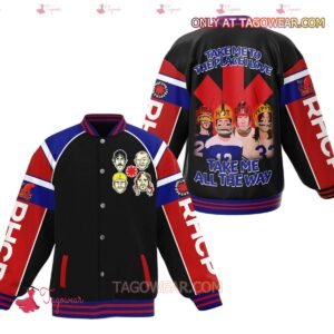 Red Hot Chilli Pepper Take Me To The Place I Love Take Me All The Way Baseball Jacket - bazzada Store