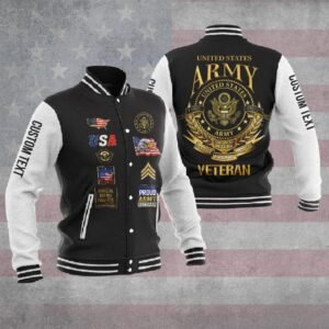 United States Military Veteran Commemorative #LT0208 ? Baseball Jacket - bazzada Store