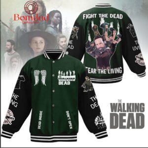The Walking Dead Fight The Dead Fear The Living Baseball Jacket - bazzada Store