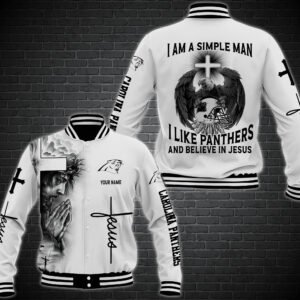 Carolina Panthers Personalized Baseball Jacket 62 - bazzada Store