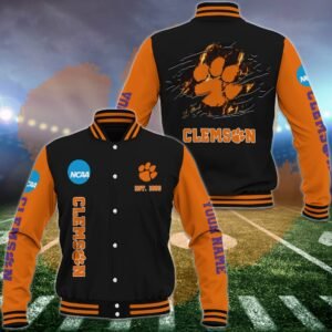Clemson Tigers Baseball Jacket Custom Your Name, Sport Jacket, FootBall Fan Gifts EHIVM-52713 - bazzada Store