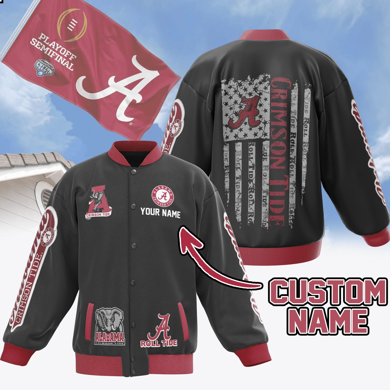 Alabama Crimson Tide Ncaa New Bomber Baseball Jacket For Fan - bazzada Store