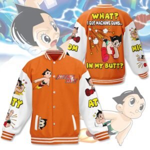 Astro Boy Machine Gun New Bomber Baseball Jacket For Fan - bazzada Store