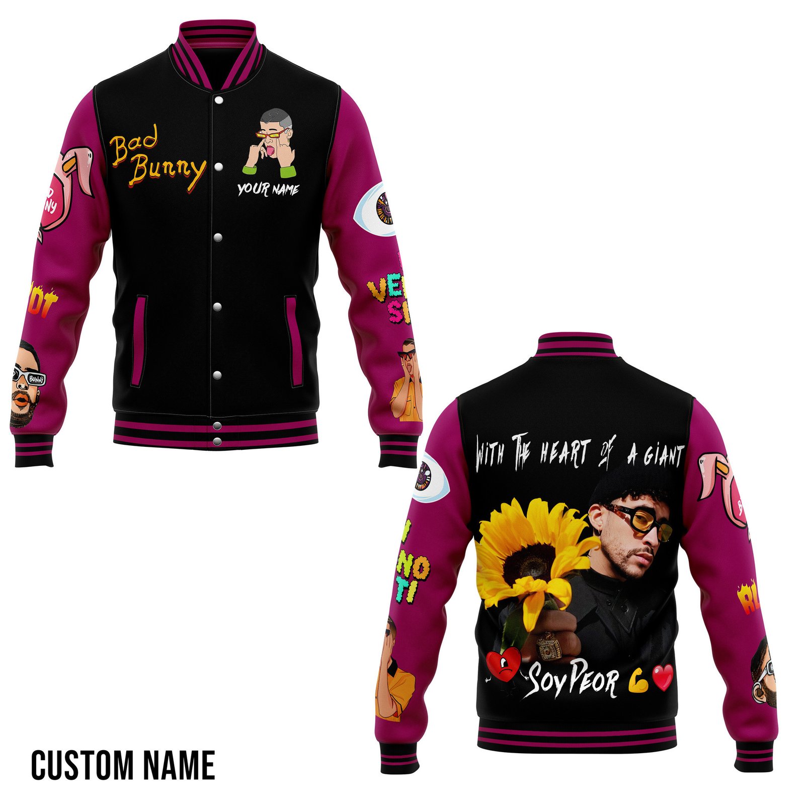 Bad Bunny New Bomber Baseball Jacket For Fan - bazzada Store