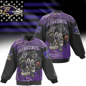 Baltimore Ravens Nfl New Bomber Baseball Jacket For Fan - bazzada Store