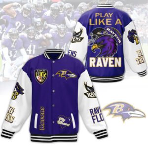 Baltimore Ravens Nfl New Bomber Baseball Jacket For Fan - bazzada Store