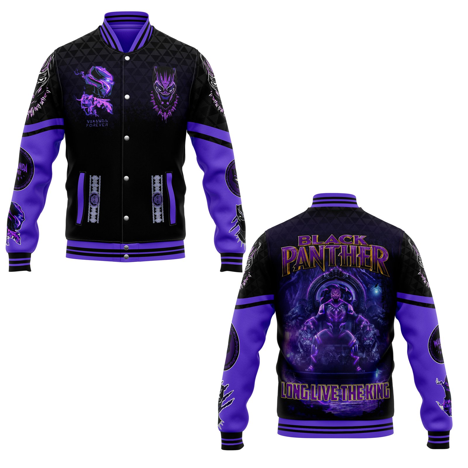 Black Panther New Bomber Baseball Jacket For Fan - bazzada Store