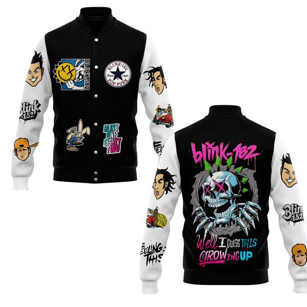 Blink 182 New Bomber Baseball Jacket For Fan - bazzada Store