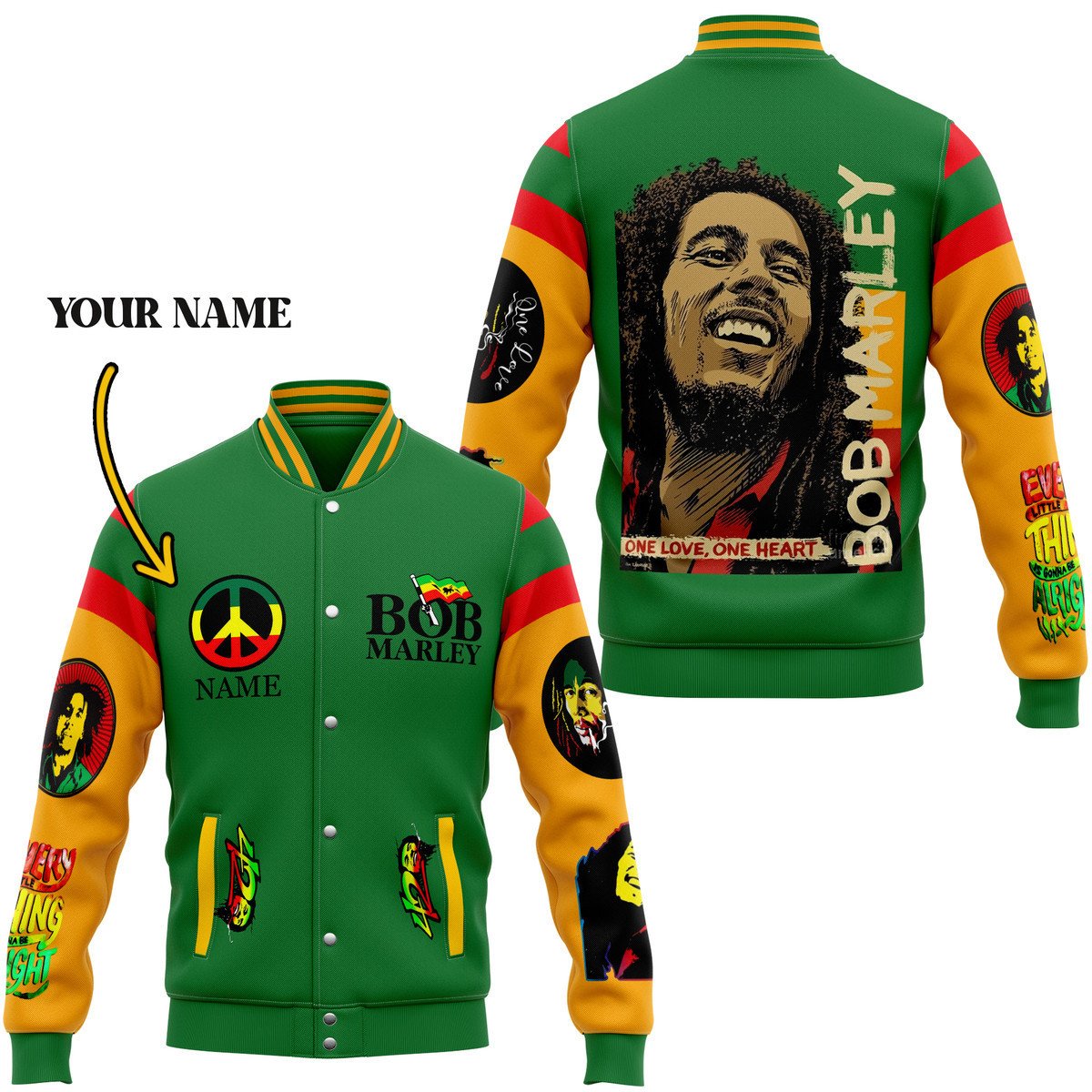 Bob Marley New Bomber Baseball Jacket For Fan - bazzada Store