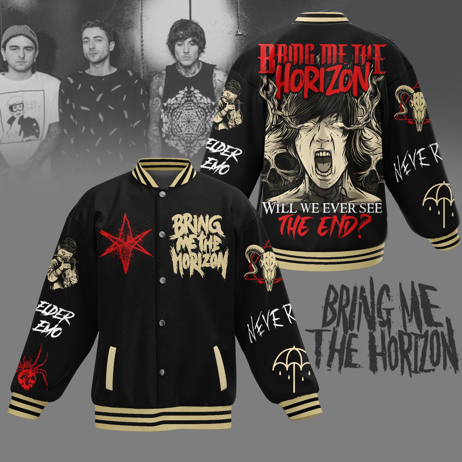 Bring Me The Horizon New Bomber Baseball Jacket For Fan - bazzada Store