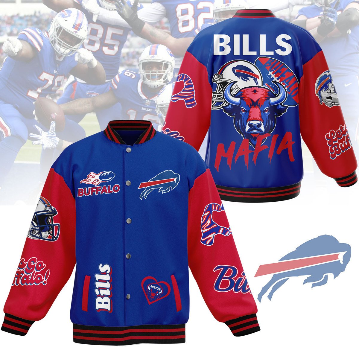 Buffalo Bills Nfl New Bomber Baseball Jacket For Fan - bazzada Store
