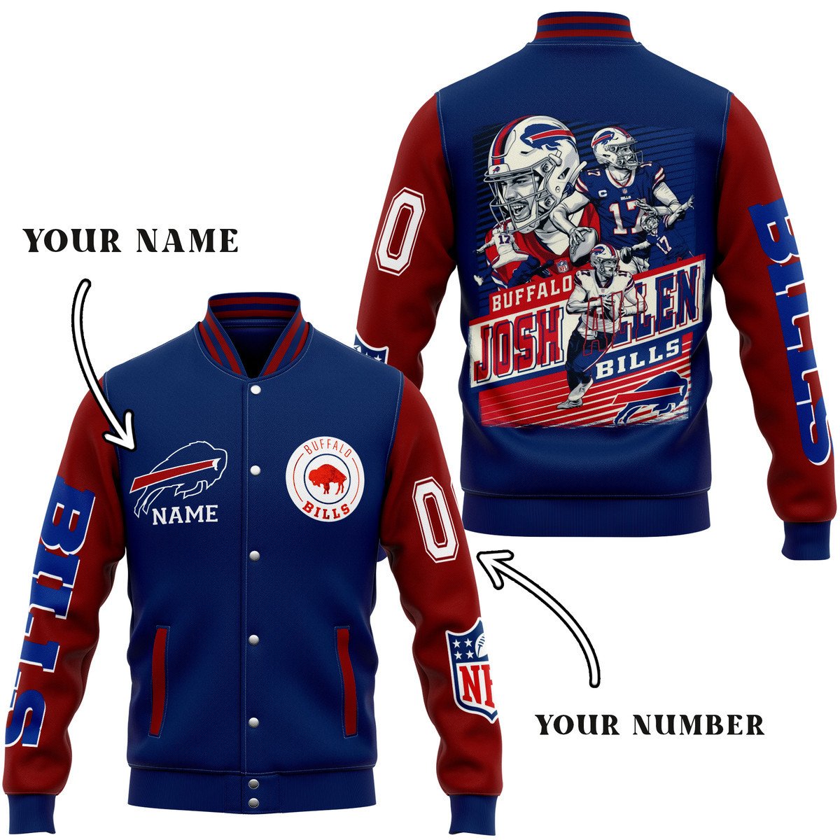 Buffalo Bills Nfl New Bomber Baseball Jacket For Fan - bazzada Store