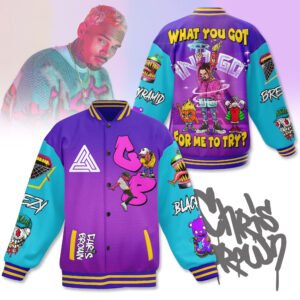 Chris Brown New Bomber Baseball Jacket For Fan - bazzada Store