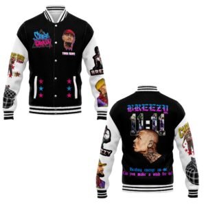 Chris Brown New Bomber Baseball Jacket For Fan - bazzada Store