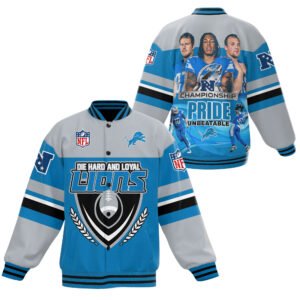 Detroit Lions Nfl New Bomber Baseball Jacket For Fan - bazzada Store