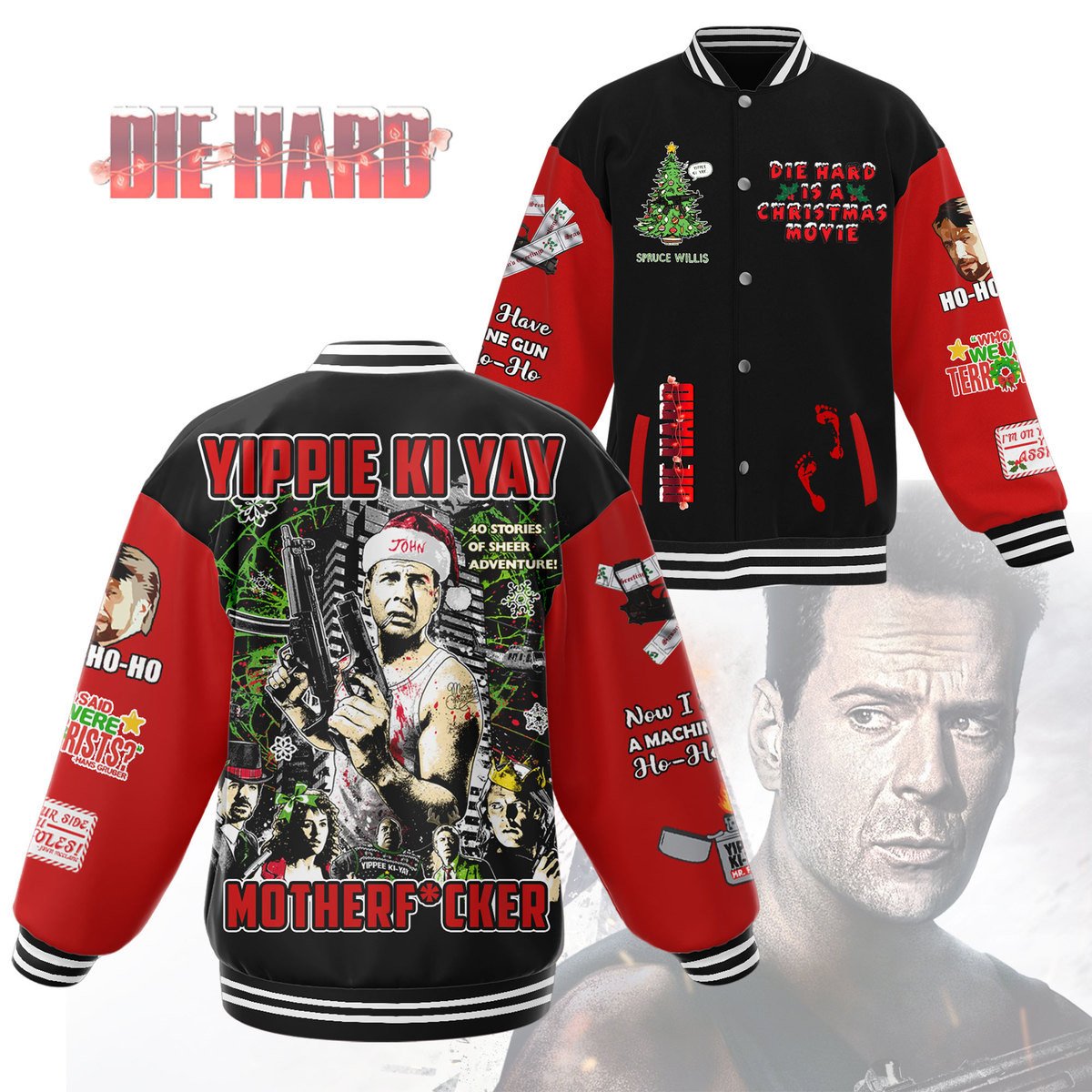 Die Hard New Bomber Baseball Jacket For Fan - bazzada Store