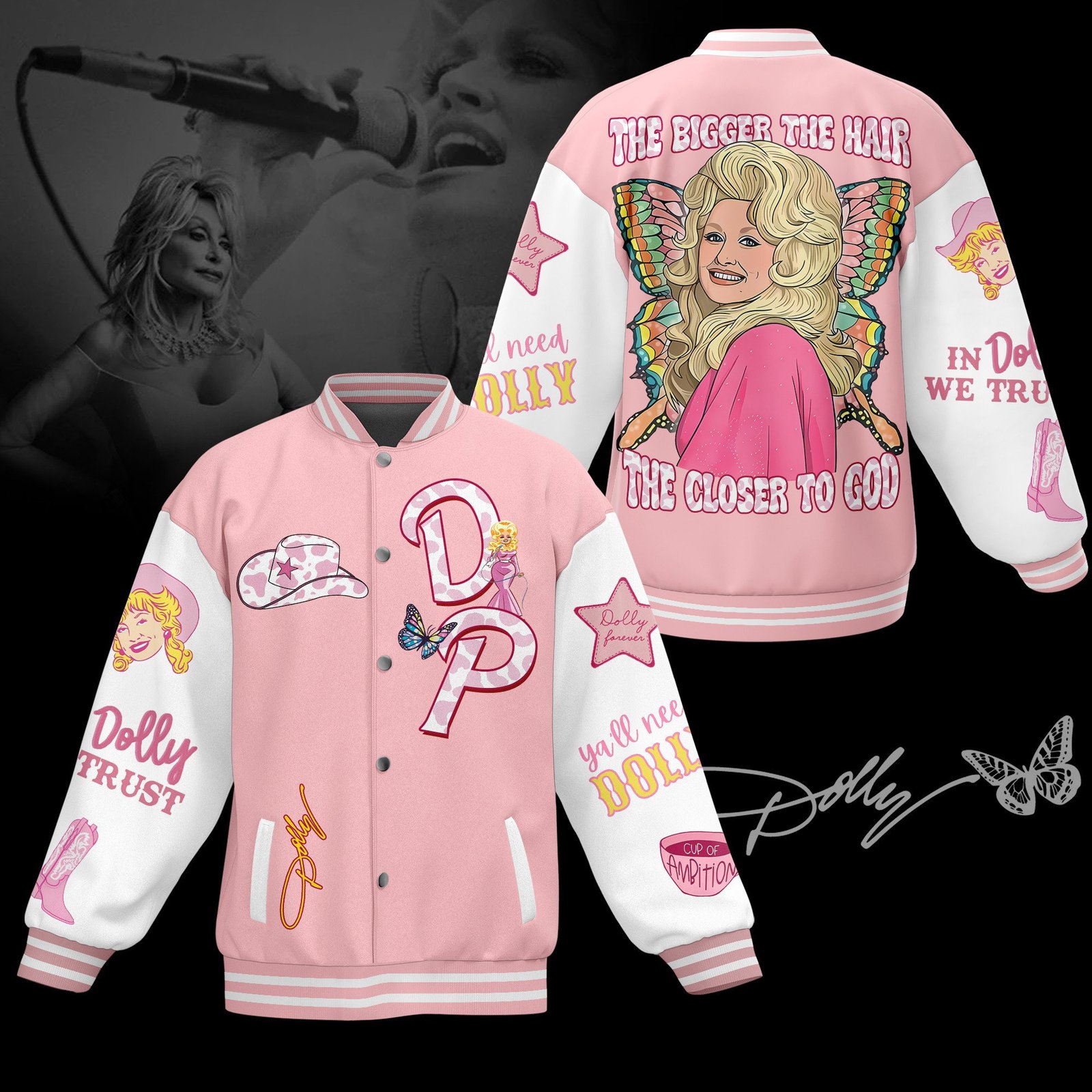 Dolly Parton New Bomber Baseball Jacket For Fan - bazzada Store
