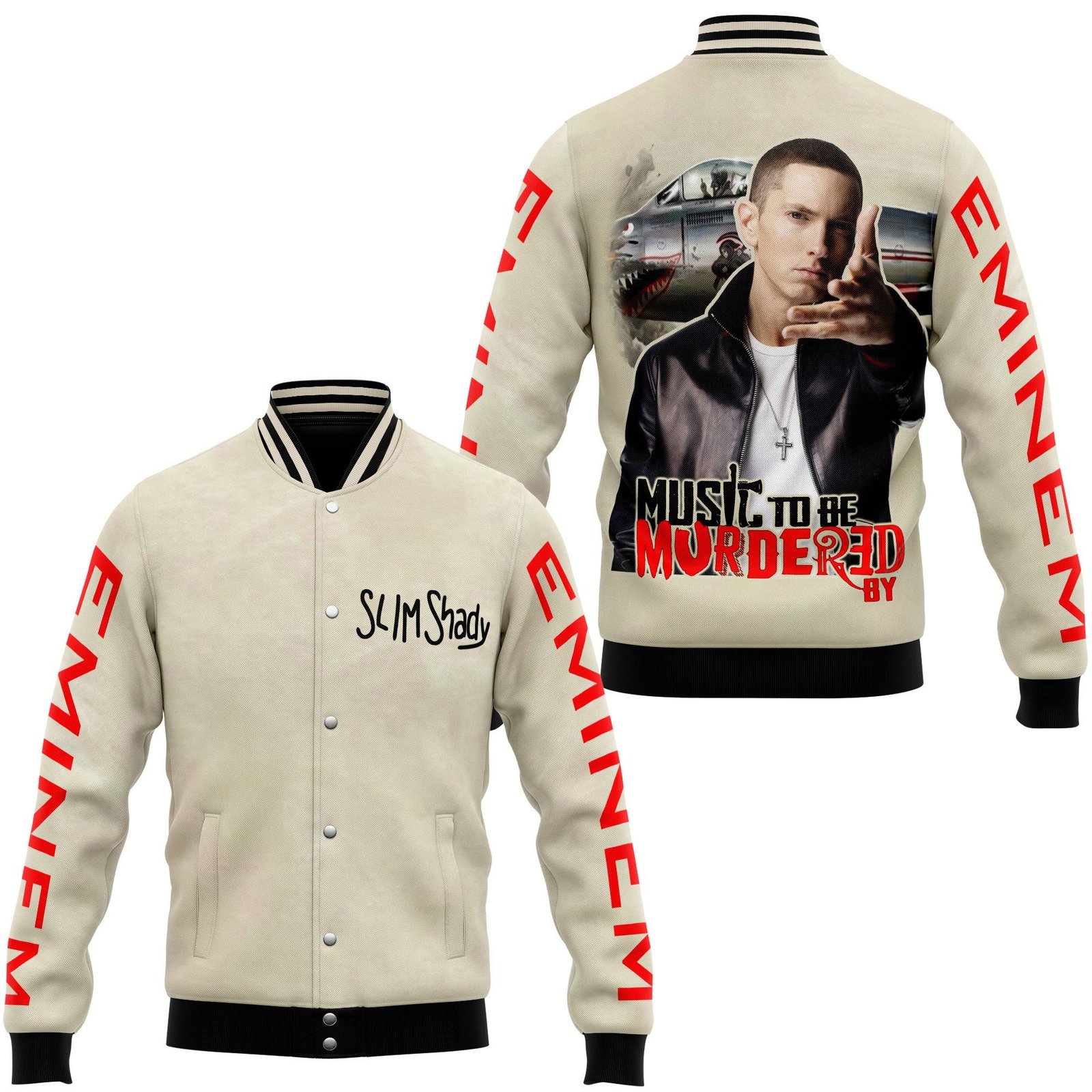 Eminem New Bomber Baseball Jacket For Fan - bazzada Store