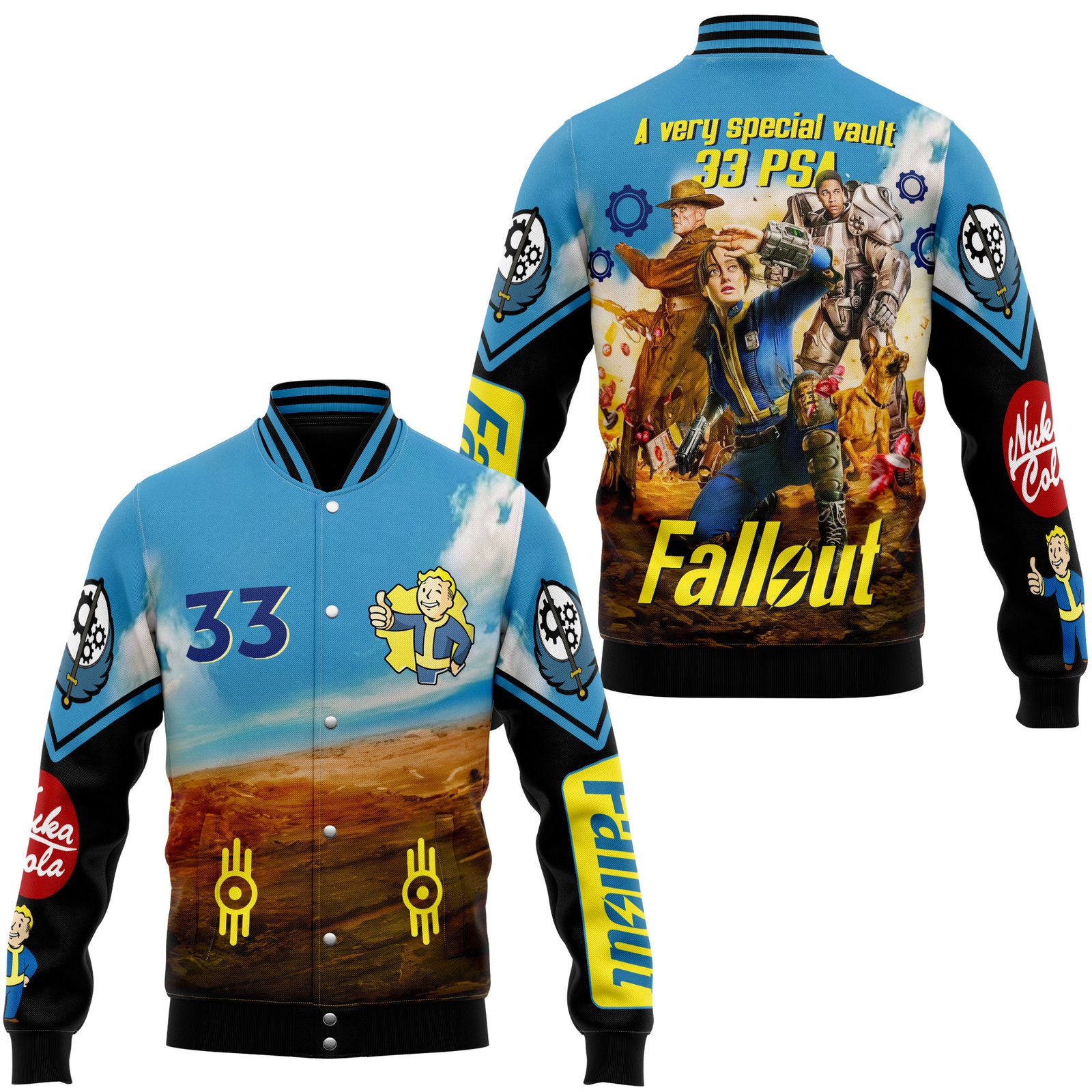Fallout New Bomber Baseball Jacket For Fan - bazzada Store