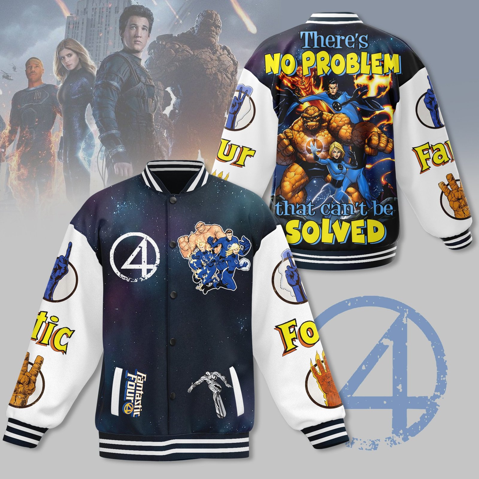 Fantastic Four Super Heroes New Bomber Baseball Jacket For Fan - bazzada Store