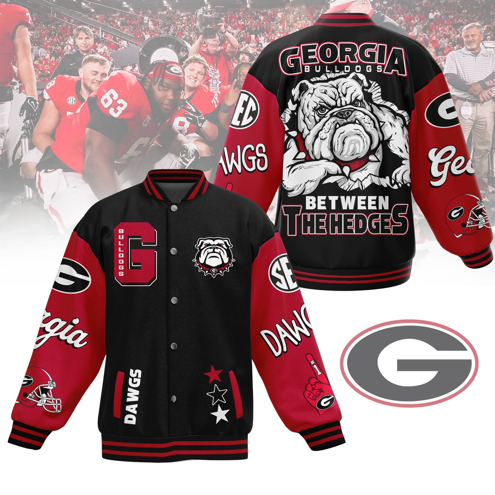 Georgia Bulldogs Ncaa New Bomber Baseball Jacket For Fan - bazzada Store